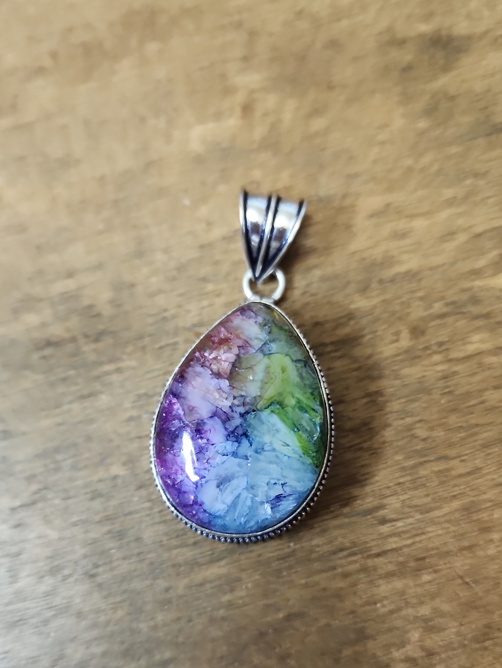 Multicolor Teardrop Stone Pendant Necklace - Women Jewelry